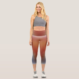 freier Farbverlauf auf kurzer Yoga-Leggings Capri Leggings
