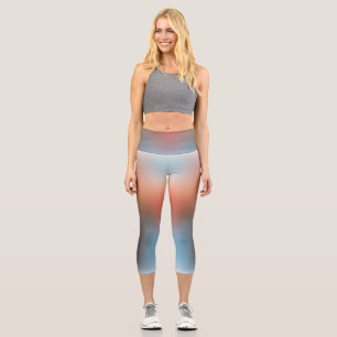 freier Farbverlauf auf kurzer Yoga-Leggings Capri Leggings