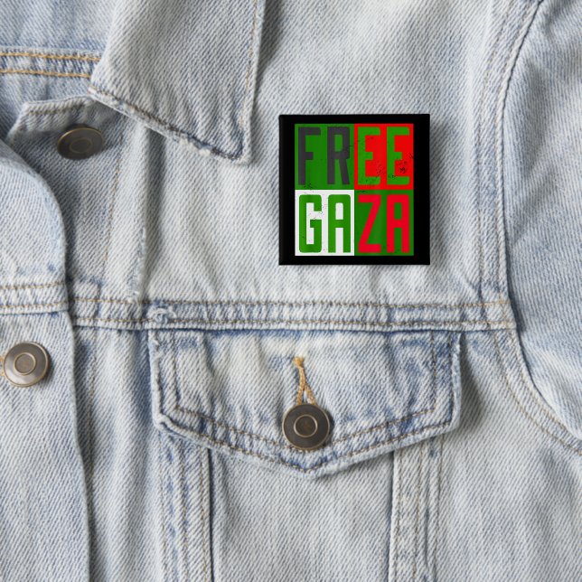 Freier Gaza-Streifen - Palästina - Völkermord Button (Beispiel)