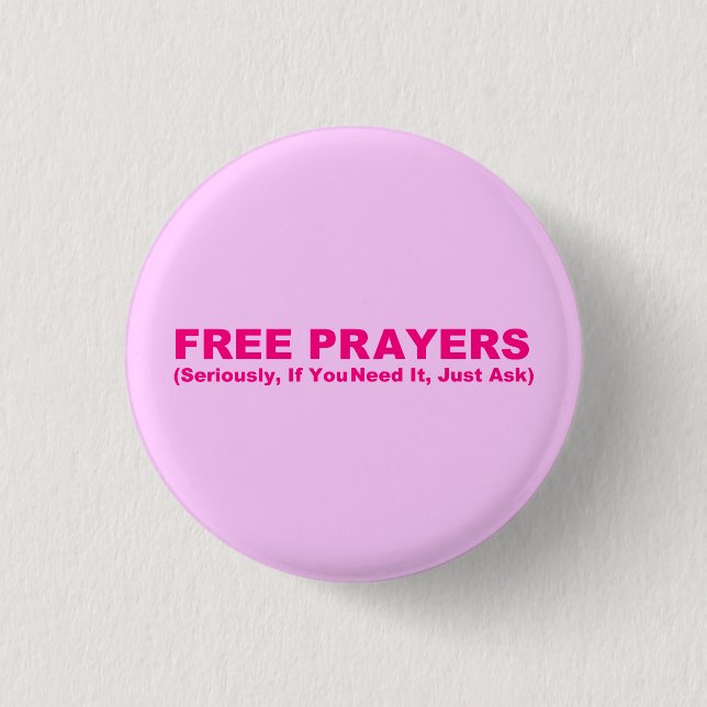 Freier Gebets-Knopf Button (Vorderseite)