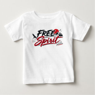 Freier Geist – Abenteuer Wanderer Streetwear Typog Baby T-shirt