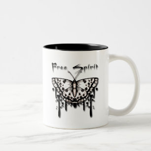 Freier Geist-Schmetterling Zweifarbige Tasse