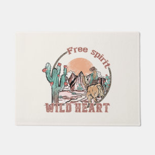 Freier Geist, Wildes Herz   WESTERN Fußmatte