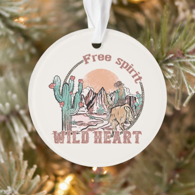Freier Geist, Wildes Herz | WESTERN Ornament (Baum)