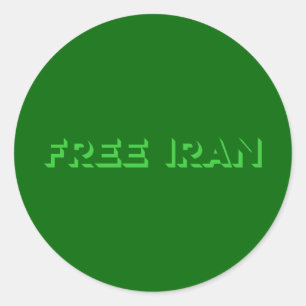 Freier Iran Runder Aufkleber