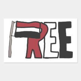 Freier Jemen Rechteckiger Aufkleber