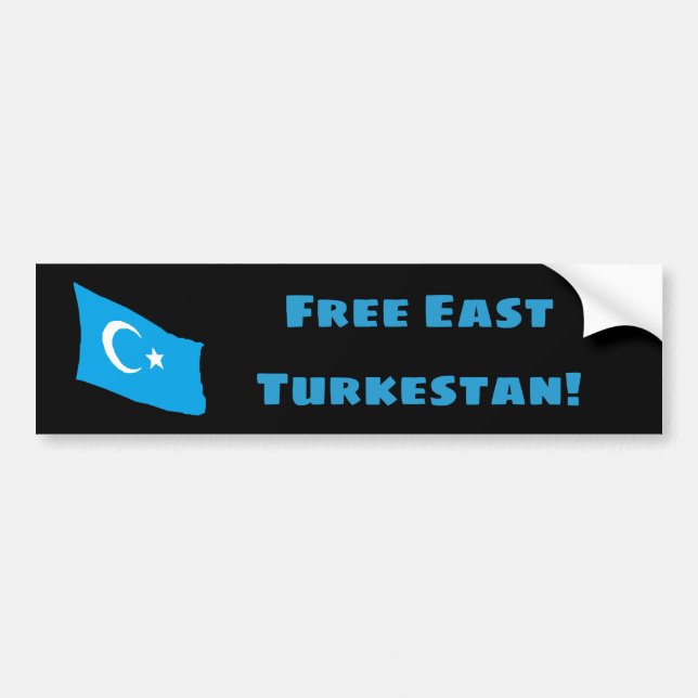 Freier OstTurkestan Autoaufkleber (Vorne)