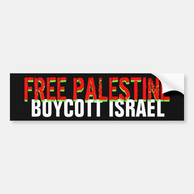 FREIER PALÄSTINA-BOYKOTT-ISRAEL-Autoaufkleber Autoaufkleber (Vorne)