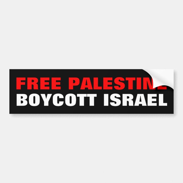 FREIER PALÄSTINA-BOYKOTT-ISRAEL-Autoaufkleber Autoaufkleber (Vorne)