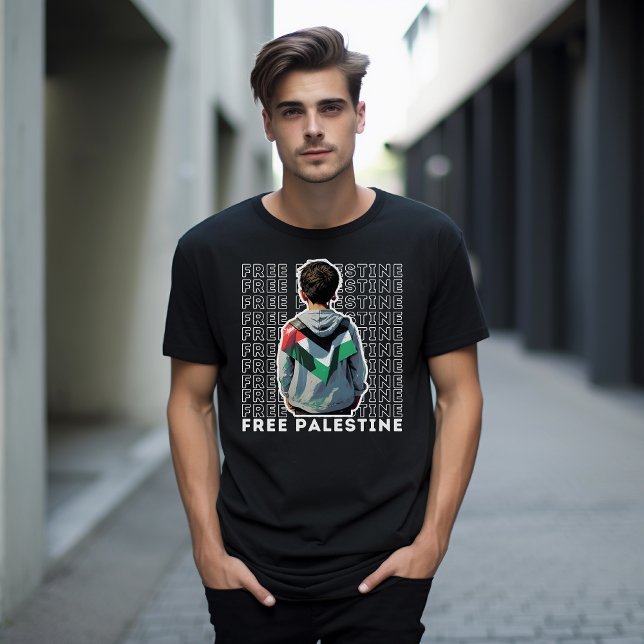 FREIER PALESTINE T - Shirt für den Menschen (FREE PALESTINE black t-shirt for man)