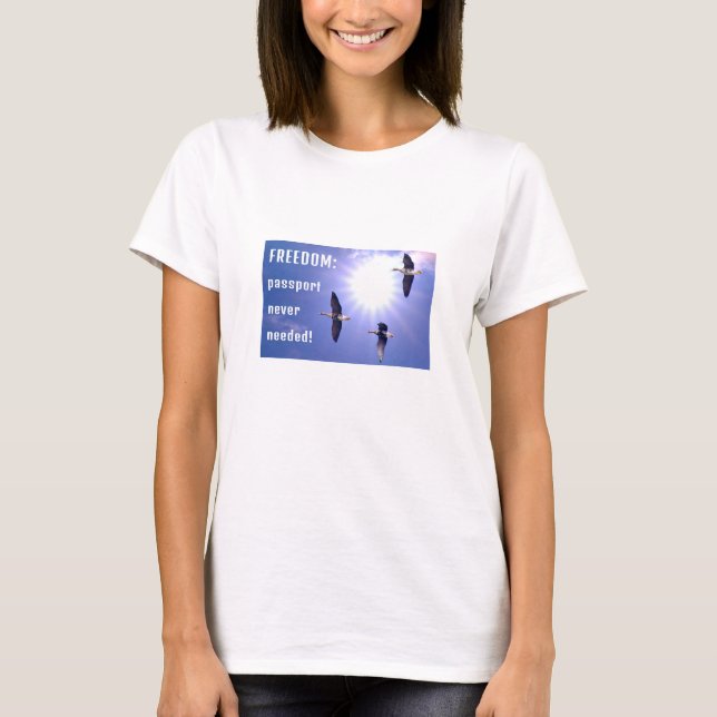 Freier Reisepass (leichter T - Shirt) T-Shirt (Vorderseite)