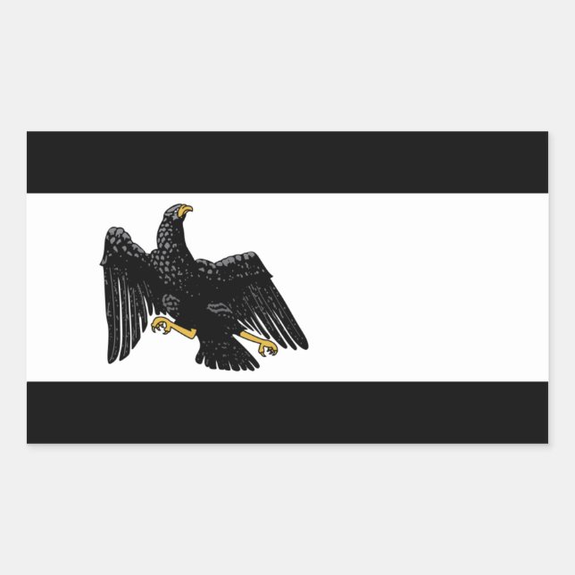 Freier Staat der preußischen Flagge Rechteckiger Aufkleber (Vorderseite)