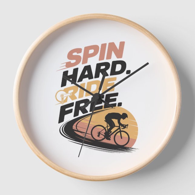 Freier T - Shirt zum Radfahren Uhr (Vorderseite)