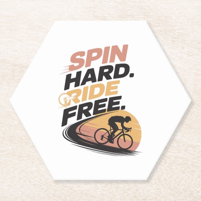 Freier T - Shirt zum Radfahren Untersetzer (Vorderseite)