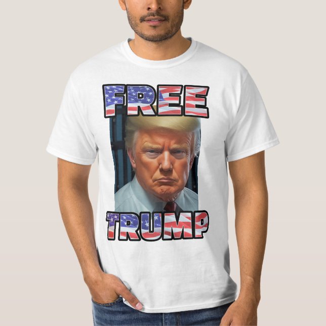 FREIER TRUMP 2024 | Mugshot Republican Maga T-Shirt (Vorderseite)