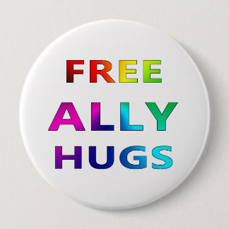 Freier Verbündeter umarmt LGBT LGBTQ Stolz Button