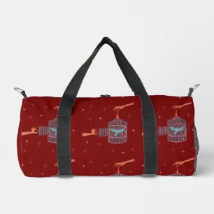 Freier Vogel Vogelkäfig Volkskunst Hände und bla Duffle Bag