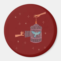 Freier Vogel Vogelkäfig | Volkskunst Hände und bla