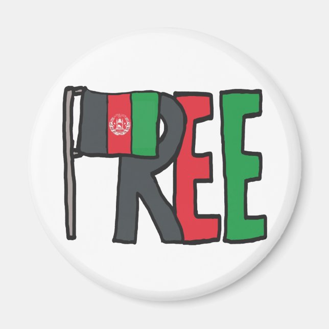 Freies Afghanistan Magnet (Vorne)
