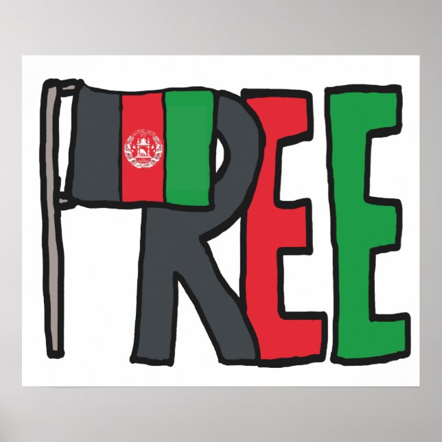 Freies Afghanistan Poster (Vorne)