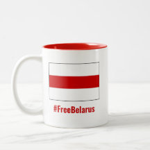 Freies Belarus - Englisch - Weißes Weißes Flag