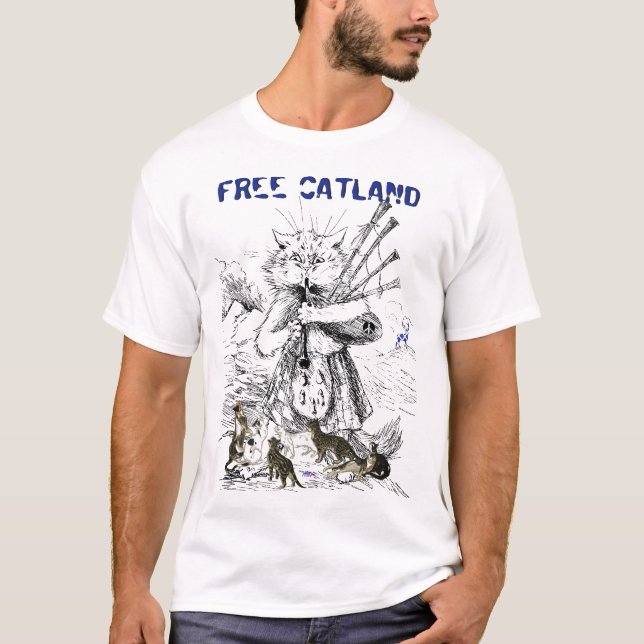 Freies Catland für schottische Unabhängigkeit T-Shirt (Vorderseite)