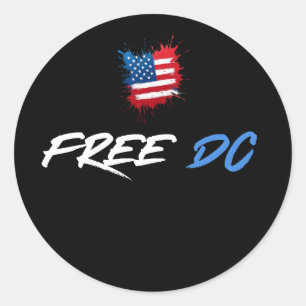 Freies DC - Widerstand gegen Trump - Politischer P Runder Aufkleber