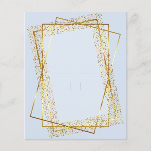 FREIES DESIGN BUDGET Gold Glitzer GeometricTemplat Flyer (Vorne)