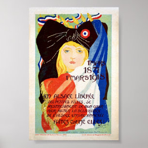 Freies Elsass - Französisch Poster