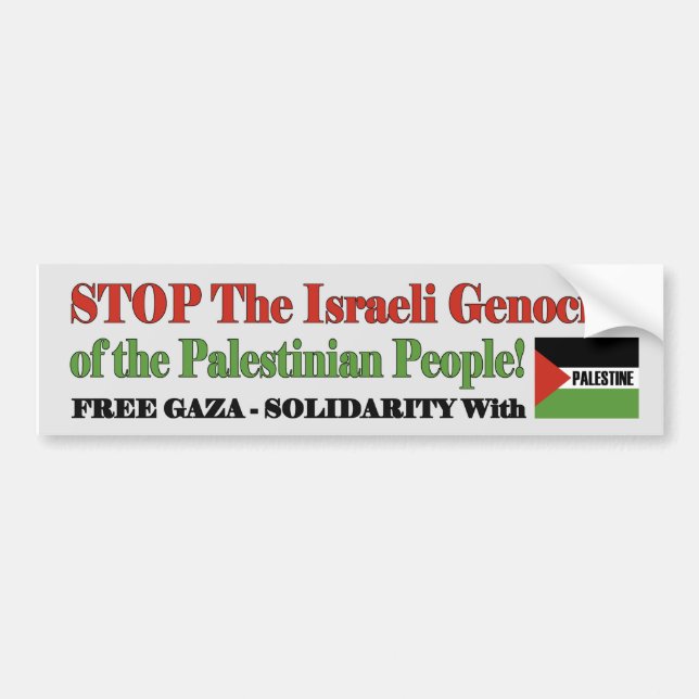 Freies Gaza u. Palästina Autoaufkleber (Vorne)
