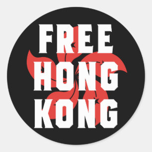 Freies Hongkong Runder Aufkleber