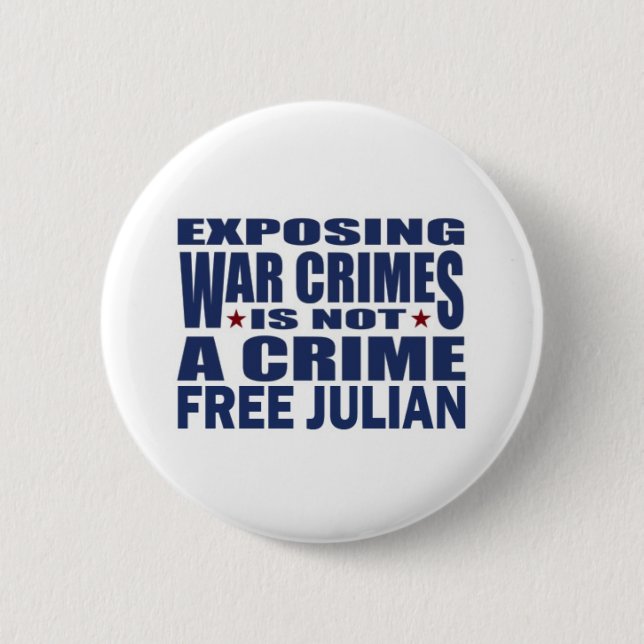 Freies julianisches Assange - WikiLeaks Button (Vorderseite)