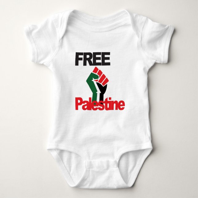 Freies Palästina - فلسطينعلم - palästinensische Baby Strampler (Vorderseite)
