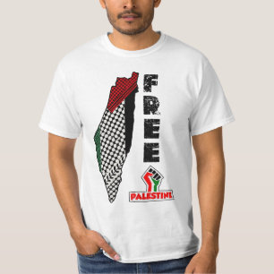 Freies Palästina Keffiyeh Karte Shirt Palästinensi