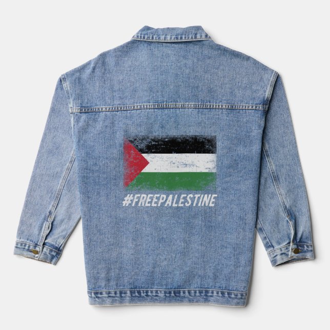 Freies Palästina mit Palästina Jeansjacke (Rückseite)