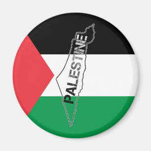 Freies Palästina Palästina Karte auf Palästina-Fla Magnet