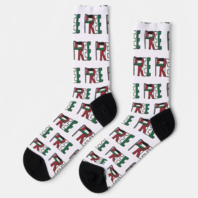 Freies Palästina Socken (Linkes Detail)