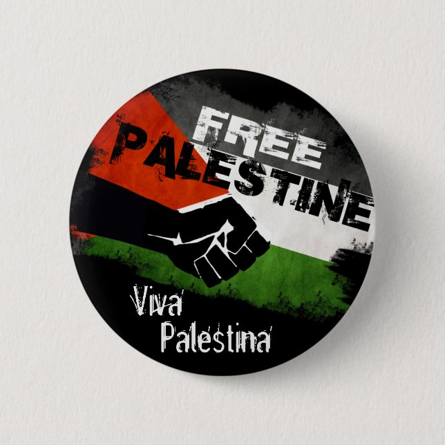 Freies Palästina - Viva Palestina Button (Vorderseite)