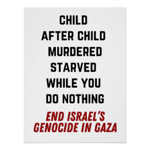 FREIES PALESTINE-Kind ermordet Gaza Israel Völkerm Poster