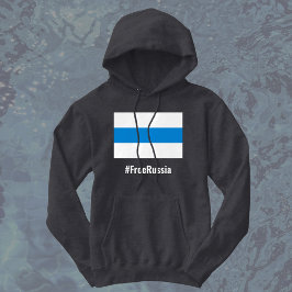 Freies Russland - Englisch - Weiße Flagge Hoodie