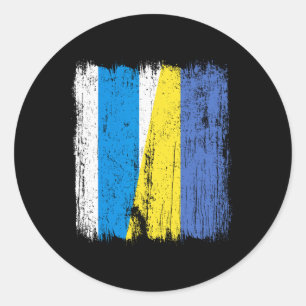 Freies Russland Ukraine Halbe Flagge Russische Opp Runder Aufkleber