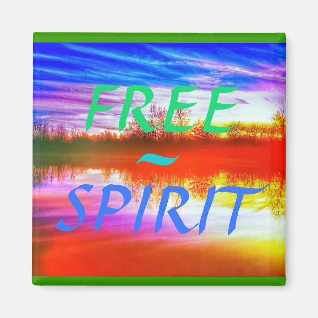 FREIES SPIRIT SQUARE MAGNET (Vorne)