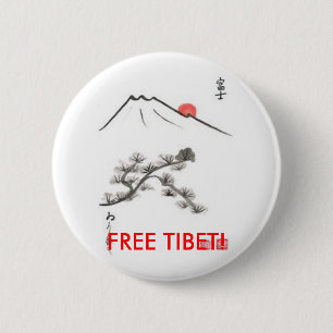 FREIES TIBET! Knopf -- neues Einzelteil! Button