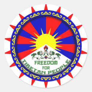 freies Tibet Runder Aufkleber