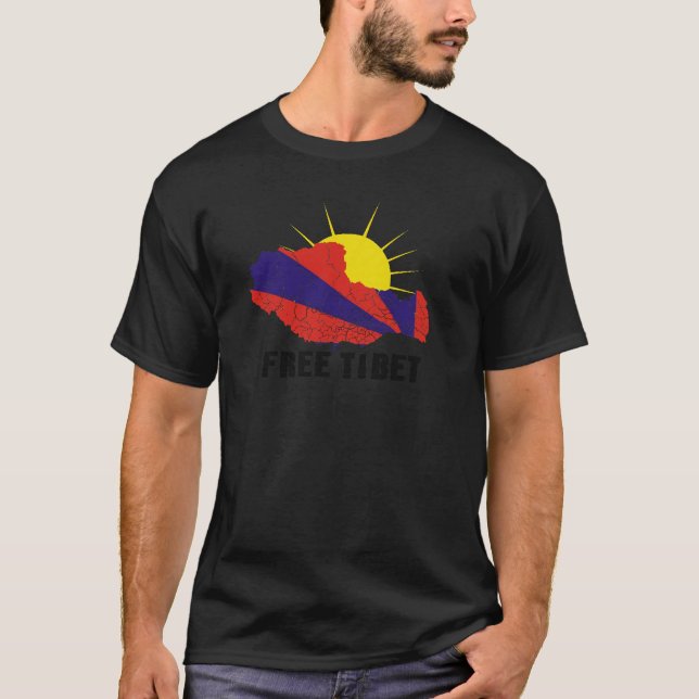 FREIES TIBET/TIBETANISCHE FREIHEIT T-Shirt (Vorderseite)