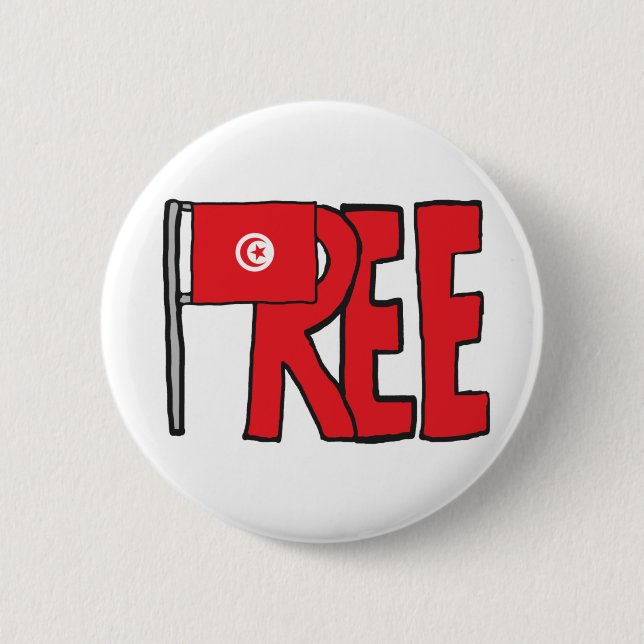 Freies Tunesien Button (Vorderseite)