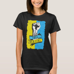 Freies Ukraine Ich stehe mit der Ukraine-Flagge Un T-Shirt