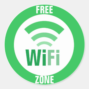 Freies WiFi-Zeichen Runder Aufkleber