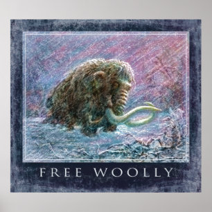 Freies wolliges Mammut Poster