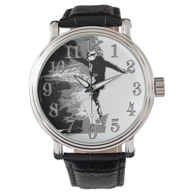 Freifahren - Snowboarder Armbanduhr (Vorderseite)